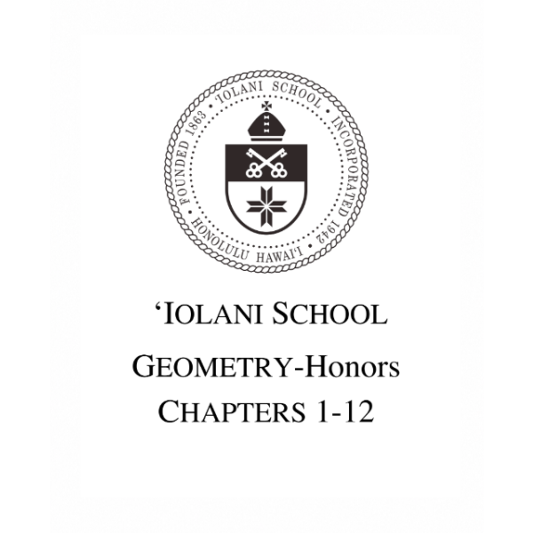 Geometry Honors Packet 1-12