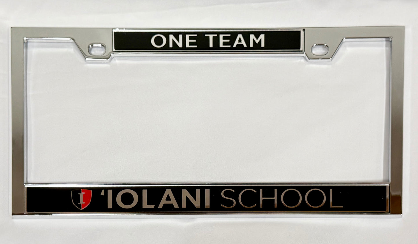 Chrome License Plate Frame - ONE TEAM