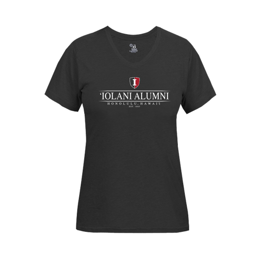 Women Tee Badger Alumni Tri-Blend V-Neck #19 (ALL SALES FINAL)