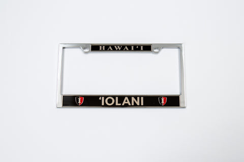 License Frame Chrome with Shield Hawai'i